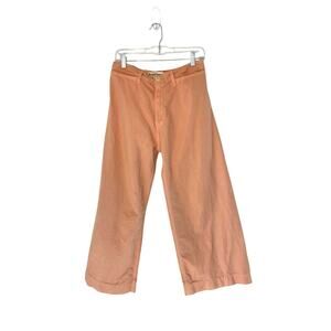 Stoned Immaculate Peach Sail Away Canvas Wide Leg Cropped Pants Size 27